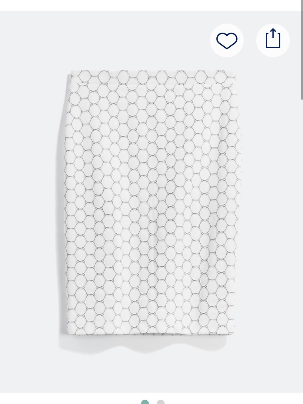 Leota White Hexagon Lace-Overlay Pencil Skirt